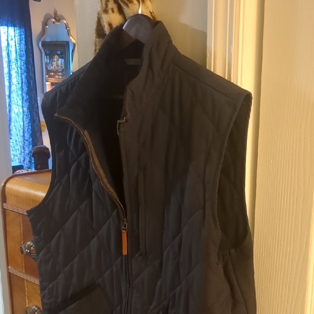 Mens Navy JCrew Quilted Vest
